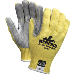 MCR Safety Cut Pro Gloves - 7 Gauge Kevlar Shell - Leather Palm - Size Large - Americas Industrial Supply