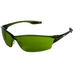 Safety Glasses - Green Filter 3.0 Lens - Green Frame - LW2 Style - Americas Industrial Supply
