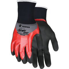 Ninja BNF Gloves with NFT Coating - 18 Gauge Nylon/Spandex - Coated Palm Fingertips and Over the Knuckle - Size Large - Americas Industrial Supply