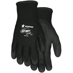 Ninja Ice Gloves - 15 Gauge Black Nylon - Acrylic Terry Inner -HPT Palm and Fingertips - Size Large - Americas Industrial Supply