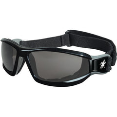 RP1 Black Frame w/Strap Gray Anti-Fog Lens - Safety Glasses - Americas Industrial Supply