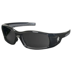 Safety Glasses - Black Frame-Gray Lens - SR1 Style - Americas Industrial Supply