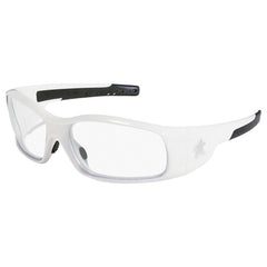 Safety Glasses - White Frame-Clear Lens - SR1 Style - Americas Industrial Supply