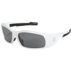 Safety Glasses - White Frame-Gray Lens - SR1 Style - Americas Industrial Supply