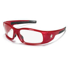 Safety Glasses - Clear Lens - Red Frame SR1 Style - Americas Industrial Supply