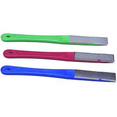 2 1/2″ × 3/4″ - X-Fine, Fine, Coarse Grits - Rectangular Dia-Sharp Mini Hone Sharpener - Americas Industrial Supply