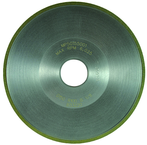 6 x 3/4 x 1-1/4'' - 1/8'' Abrasive Depth - 150 Grit - 45 Degree Angle Type 15V9 Diamond Dish Wheel - Americas Industrial Supply