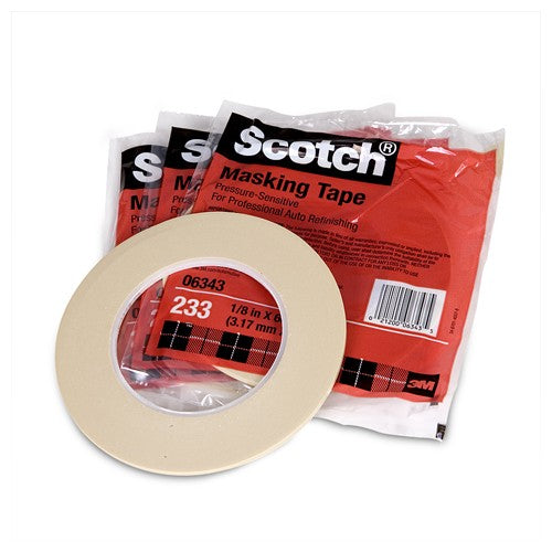 Scotch Automotive Refinish Masking Tape 233 06343 3 mm × 55 m - Americas Industrial Supply