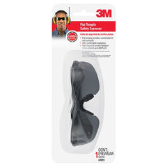 3M Flat Temple Eyewear Anti-Scratch 47011H1-DC Black/Gray Gray Lens - Americas Industrial Supply