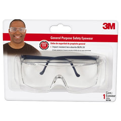‎3M General Purpose Safety Glasses 90780-80025P Black Frame/Clear Lens - Americas Industrial Supply