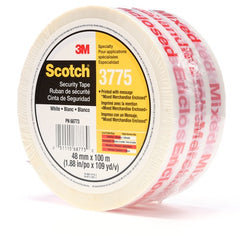 Scotch Printed Message Box Sealing Tape 3775 White 48 mm × 100 m Individually Wrapped - Americas Industrial Supply