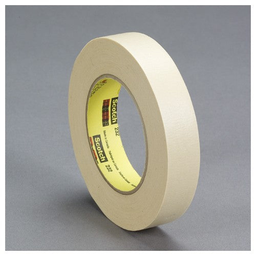 3M High Performance Masking Tape 232 Tan 3/4″ × 60 yd 6.3 mil - Americas Industrial Supply