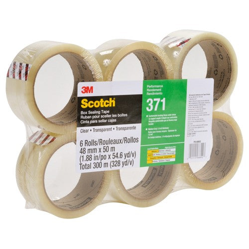 Scotch Box Sealing Tape 371 Clear 48 mm × 50 m - Americas Industrial Supply