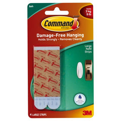 Command Water Resistant Strips 17605B Large Blue - Exact Industrial Supply