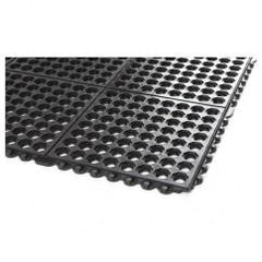 3' x 3' x 5/8" Thick Drainage Mat - Black - Americas Industrial Supply