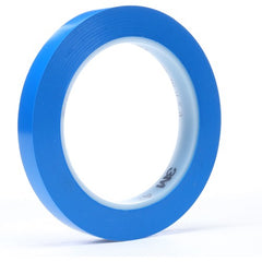 3M Vinyl Tape 471 Blue 1/2″ × 36 yd 5.2 mil 6 boxes per case (12 rolls per box) - Americas Industrial Supply