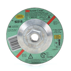 ‎3M Green Corps Cutting/Grinding Wheel T27 4-1/2″ × 1/8″ × 5/8-11 Internal 36 Grit - Americas Industrial Supply