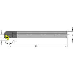 A12Q SDXCR3 Steel Boring Bar w/Coolant - Americas Industrial Supply