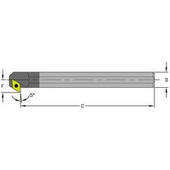 A08M SDXCR2 Steel Boring Bar w/Coolant - Americas Industrial Supply