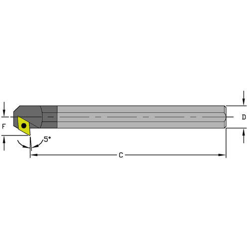 E10S SDXCL2 Coolant Thru Carbide Boring Bar - Americas Industrial Supply