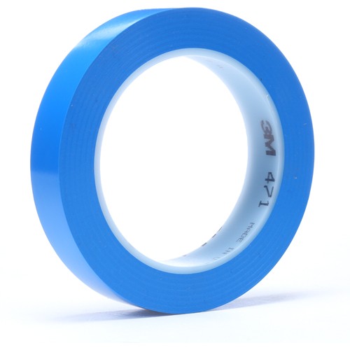 3M Vinyl Tape 471 Blue 3/4″ × 36 yd 5.2 mil - Americas Industrial Supply