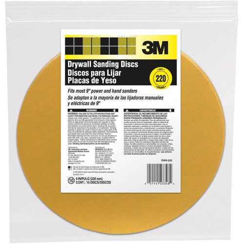 ‎3M Drywall Sanding Discs DW9-220 9″ - Americas Industrial Supply