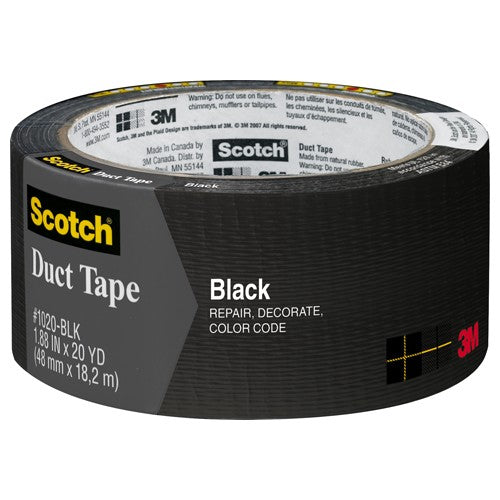 3M Duct Tape Black 3920-BK 1.88″ × 20 yd (48 mm × 18 2 m) - Americas Industrial Supply