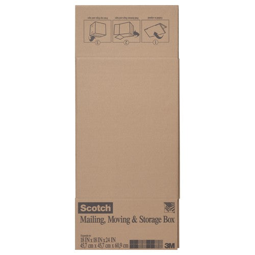 Scotch Folded Box 8018.24FB 18″ × 18″ × 24″ Folded Box - Americas Industrial Supply