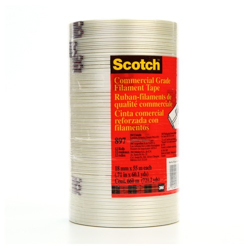 Scotch Filament Tape 897 Clear 18 mm × 55 m 5 mil - Americas Industrial Supply