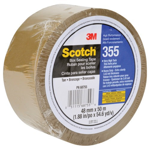 Scotch Box Sealing Tape 355 Tan 48 mm × 50 m - Americas Industrial Supply