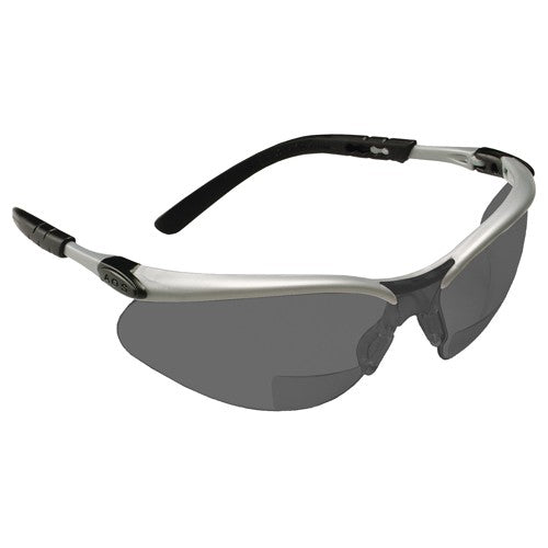 ‎3M BX Reader Protective Eyewear 11378-00000-20 Gray Lens Silver Frame +2.0 Diopter - Americas Industrial Supply