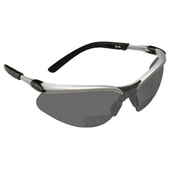 ‎3M BX Reader Protective Eyewear 11378-00000-20 Gray Lens Silver Frame +2.0 Diopter - Americas Industrial Supply