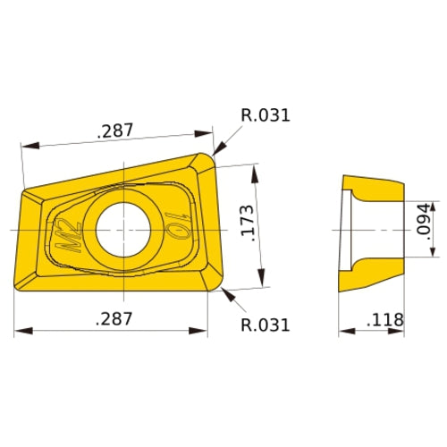 QOMT0830R-M2 MP9120 MILLING INSERT