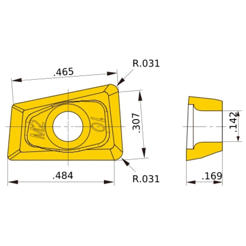 QOMT1443R-M2 MP9120 MILLING INSERT