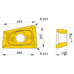QOMT1443R-M2 MP9120 MILLING INSERT