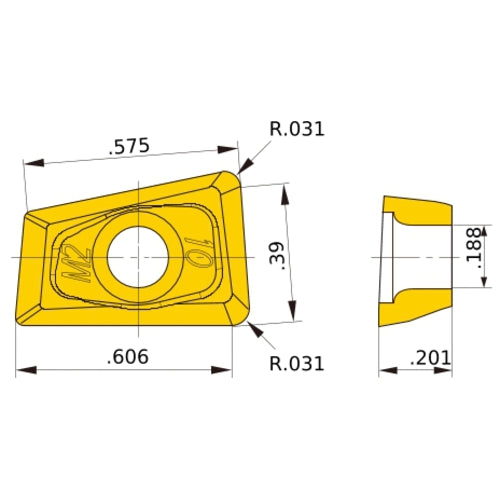 QOMT1651R-M2 MP9120 MILLING INSERT
