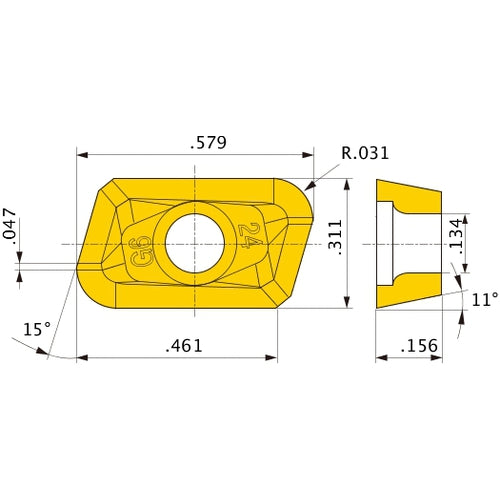 XPGT13T3PDFR-G2 HTI10 INSERT