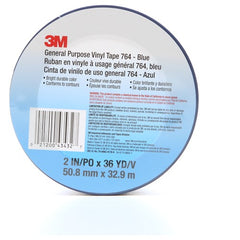 3M General Purpose Vinyl Tape 764 Blue 2″ × 36 yd 5 mil Individually Wrapped Conveniently Package - Americas Industrial Supply