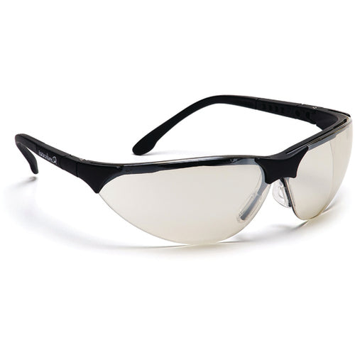 Safety Glasses - Mirror Lens, Black Frame Rendezvous Style - Americas Industrial Supply