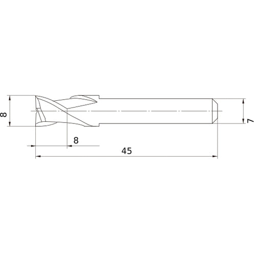 MS2ESD0800L45S07 CARBIDE ENDMILL