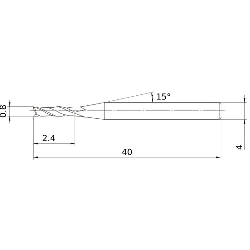 MS2JSD0080 CARBIDE ENDMILL