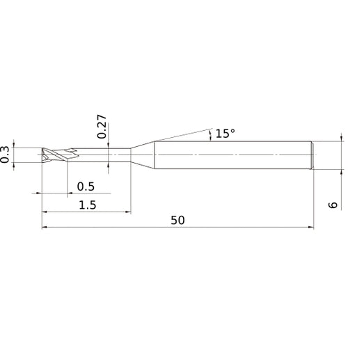 MS2XL6D0030N015 CARBIDE ENDMILL