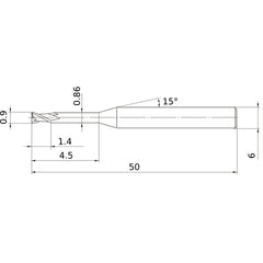 MS2XL6D0090N045 CARBIDE ENDMILL