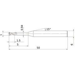 MS2XL6D0100N050 CARBIDE ENDMILL