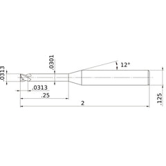 MS2XLD1/32N0250 CARBIDE ENDMILL