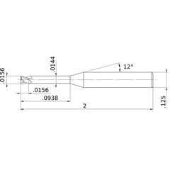 MS2XLD1/64N0094 CARBIDE ENDMILL