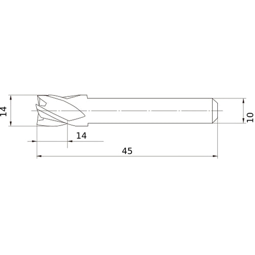 MS4ECD1400L45S10 CARBIDE ENDMILL
