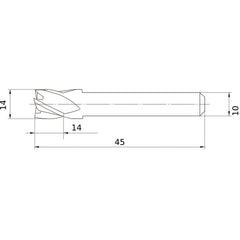 MS4ECD1400L45S10 CARBIDE ENDMILL