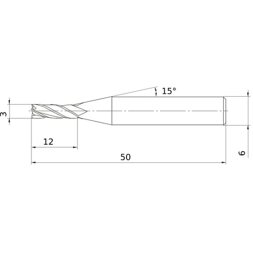 MS4JCD0300 CARBIDE ENDMILL