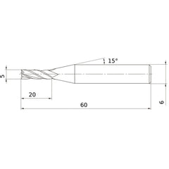 MS4JCD0500 CARBIDE ENDMILL